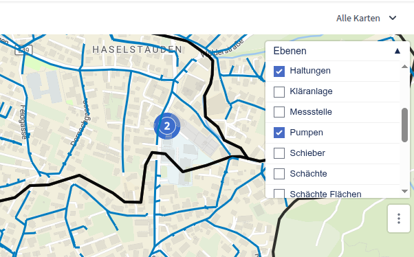 GIS-Ebenen werden mit Echtzeitdaten kombiniert